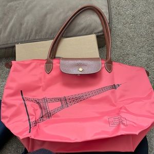 Longchamp Le Pliage Eiffel Tower Paris small long bag